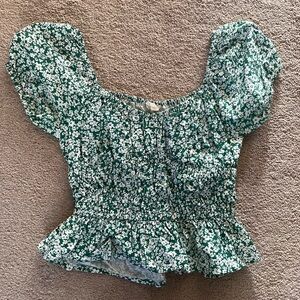 Marshalls Green Floral Blouse